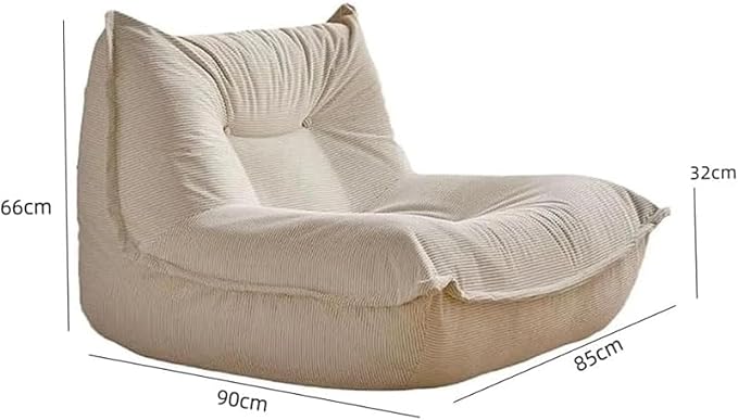 ELEFOCUS Lazy Floor SofaFloor Chair Lounge Bean Bag Chair Single Sofa for Living Room Bedroom Salon Office(A)