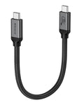 Silkland 80Gbps USB 4 for Thunderbolt 5 Cable 1FT 240W PD 3.1 Charging up to 120Gbps Bandwidth for Dual 8K Braided USB C Data Cable Compatible Thunderbolt 4/5 SSD MacBook M4 Pro iPhone17/16Dock