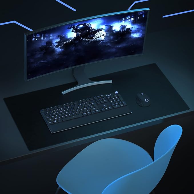 Large Mouse Pad 36x17 in Gaming Mouse MatWaterproof and Non-Slip Desktop Pad for Computer KeyboardBlackXL