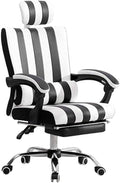 Office Chair Gaming Chair Computer Chair Office Chair with Height Adjustable Design Ergonomic Chair Desk Gaming Chair with Lumbar Support (Color : White+Black)