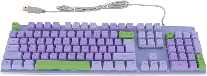 Wired Gaming Keyboard RGB Backlit Large Letter Mechanical Keyboard Keyboard Elevated and Tilted Design Compact 61 Keys Keyboard for PC Laptop Typist Travel (2)