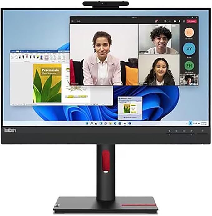 Lenovo ThinkCentre TIO24 Gen5 24 Class Webcam Full HD LED Monitor - 16:9 - Black