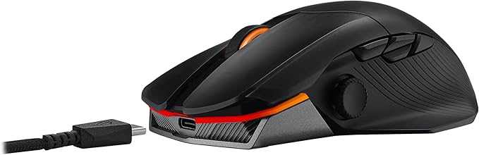 ASUS ROG Chakram X Origin Wireless Gaming Mouse – MMO/MOBA Design Detachable Joystick 11 Programmable Buttons Right-Handed 123g Tri-Mode Connectivity 36K DPI up to 150Hr Battery PC/Mac Support