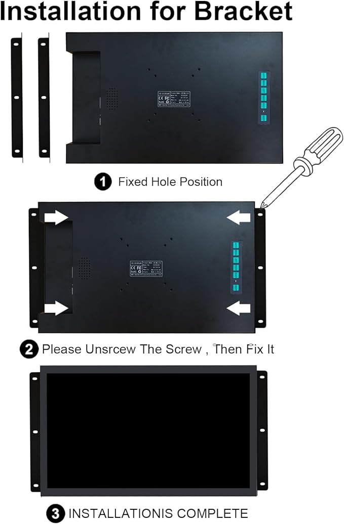 VSDISPLAY 21.5 Inch 1920x1080 IPS LCD Industrial Monitor 1000 Nits High Brightness Supports H/D/DVI/VGA Video Inputsfor Outdoor Display
