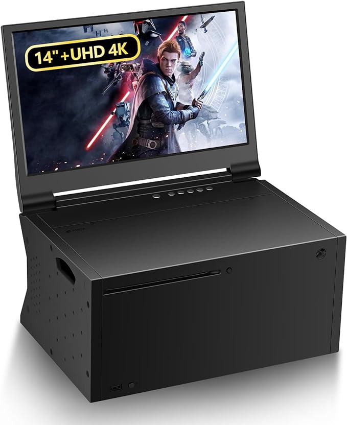 G-STORY 14‘’ Portable Monitor for Xbox Series X 4K Portable Gaming Monitor IPS Screen for Xbox Series X（not Included） with Two HDMI HDR Freesync Game Mode Travel (14“&amp4K for Xbox Series X)