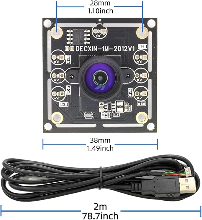 3PCS USB Camera Module OV9732 100 Degree Without Deformity 1MP 1280x720 Free Driver Adjustable Focus Camera for Face and License Plate Recognition Drone Aerial Photography Supports Win7/8/10/MAC