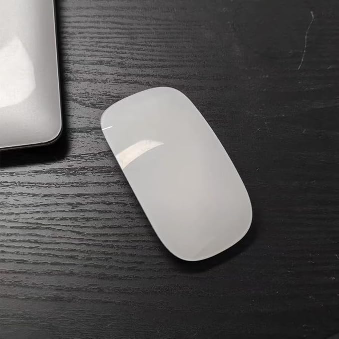 Wireless Multi-Touch Surface Magic Mouse Alternative USB C Rechargeable Bluetooth Mouse Compatible with MacOS/Windows/Linux/Android Laptop Desktop PC Smartphone Tablet (White)