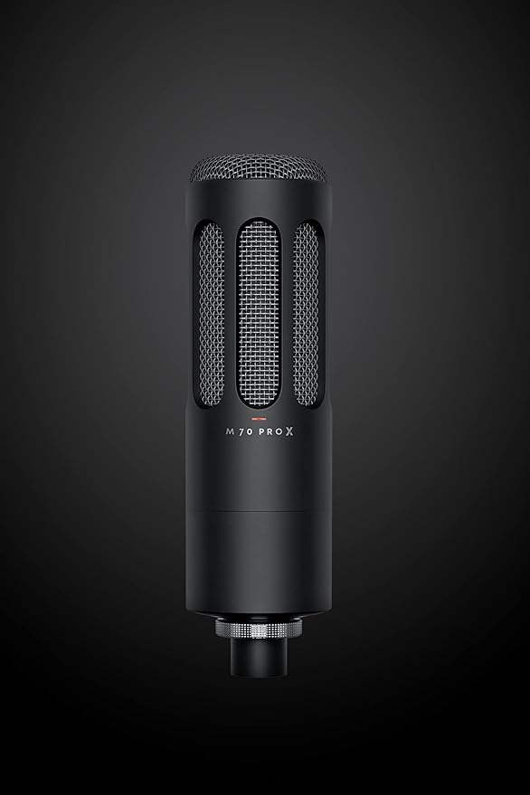 blucoil Beyerdynamic PRO X M70 Professional Front-Addressed Dynamic Microphone Bundle 10' XLR Cable 5-Pack of Reusable Cable Ties and 4-Pack of 12 Acoustic Foam Isolation Panel Wedges