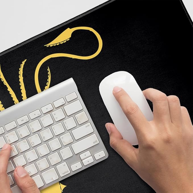 Game of Thrones Greyjoy Sigil Large Gaming Mouse Pad Desk Mat with Stitched Edges Non-Slip Base for Gamer Home and Office 31.5 x 15.7