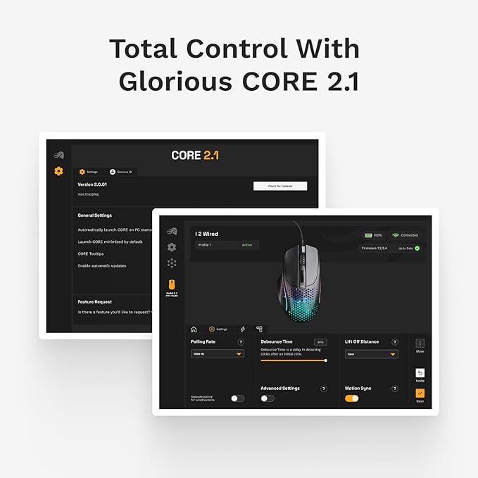 GLORIOUS Gaming Model I 2 Wired Gaming Mouse: 9 Programmable Buttons (2 Swappable) 66g Superlight 26k Optical Sensor 80M Click Rated Switches MMO/MOBA/FPS Side Thumb Rest (Black)