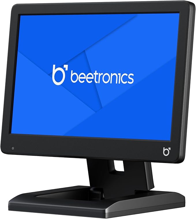 Beetronics 10 Inch Professional Monitor – Full HD 1080p IPS Display | High-Performance Durable Plastic Housing | HDMI VGA BNC RCA Inputs | Matte Screen 24/7 Operation Wide Viewing Angles | 10HD7
