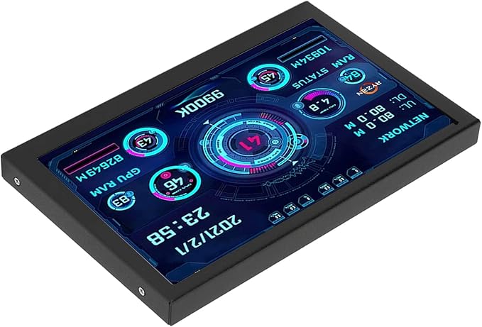 Yosoo Health Gear Monitor PC CPU Data Monitor 5 Inch Computer Temp Monitor PC CPU GPU RAM Data Monitor for aida64 Temperature Display