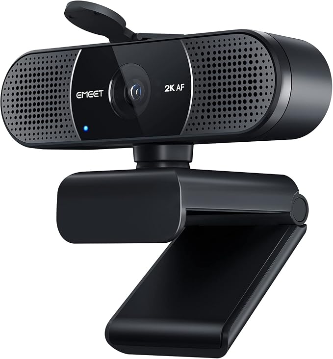 EMEET 3 in 1 Webcam - 1080P Webcam with Microphone and Speakers 2K UHD