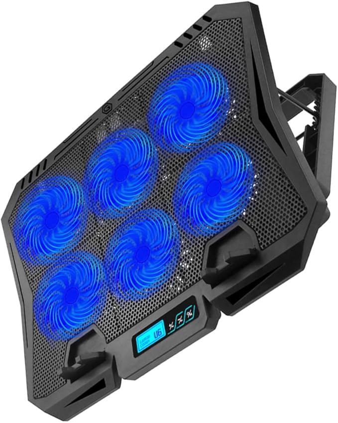 Laptop Cooling Pad with Quiet Fan 15.6 Inch Adjustable Speed Cooler Stand for Laptops Portable Cooling Base for Office and Home Use