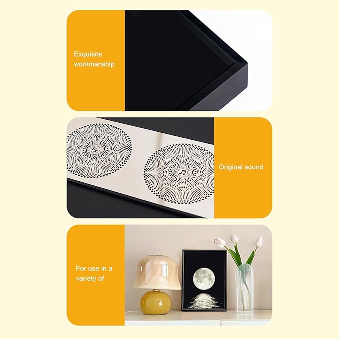 Bluetooth Speaker with Night Light Wireless Creative Ambient Light Speaker Desktop Starry Decorative Painting HiFi Sound &amp Soft Light USB Powered 18x24cm