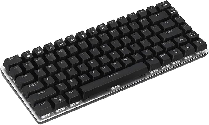 Wired Hanical Keyboard 82 Keys Gaming Office Accessory with Backlight Ions - Silver e (#2)