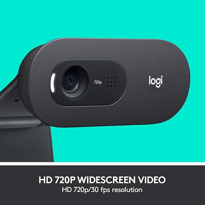 Logitech C505 Webcam 720p HD Webcam with Long-Range mic (Renewed)