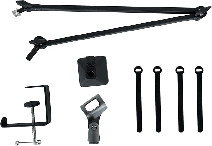 Audiosavings Bundle: Se Electronics DynaCaster DCM6 Front-Addressed Broadcast Podcast Microphone Mic Bundle with Rockville R-Boom 34 34 Boom Arm Studio Podcast Mic Stand+Desk Clamp (2 Items)