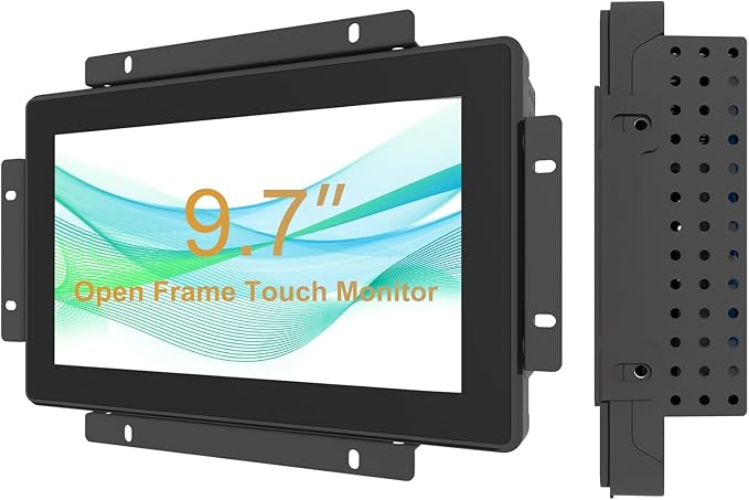 9.7 Inch Industrial Touch Monitors 10 Points Embedded Open Frame Monitor 1024x 768 @ 60Hz TFT LCD Suitable for kiosks ATMs Vending Machines