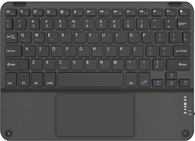 BoxWave Keyboard Compatible with Elo 15-inch I-Series 4 - SlimKeys Bluetooth Keyboard with Trackpad Portable Slim TouchPad - Jet Black