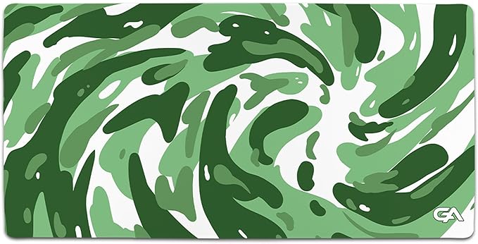 GutzyAiden Swirl Extended Extra Large Mouse Pad | Gaming Setup | Hybrid Polyester Fabric Top | Non-Slip Natural Rubber Base | 5mm Thick | Forrest Swirl | XXL - 36 x 18 |