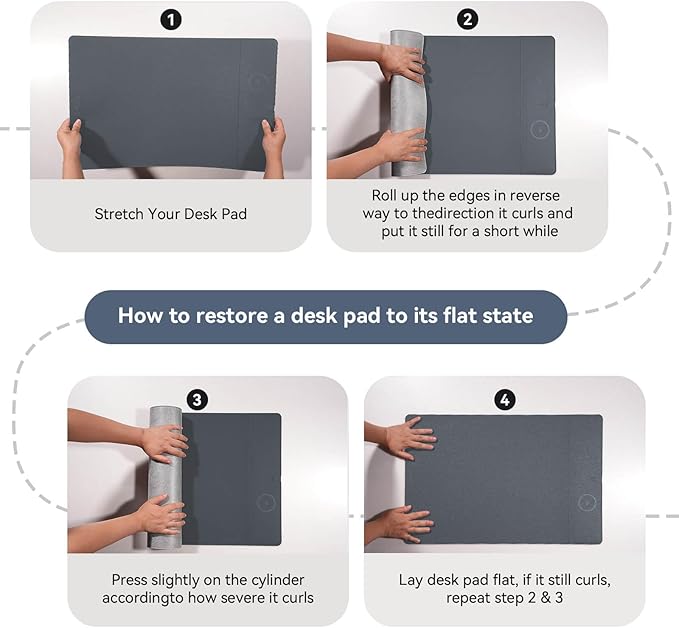 Wireless Charging Mouse Pad 15W Fast Charge Magnetic Charger Desk Pad Large Office Desk Mat (23.4x15.6) with Ultra-Smooth Surface Gray Computer Mousepad for MacBook PC Laptop