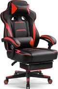 GTPLAYER Gaming Chair with Footrest Big and Tall Game Chair 350lb Racing Style Computer Chair Ergonomic Executive Office Chair High Back with Lumbar Support and Recliner Red