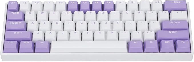 Pongnas 60% Mechanical Keyboard 2.4G 3.0 5.0 Type C Wired RGB Backlit Red Switch Ultra Compact Cute Small Size Anti Ghosting Gaming Keyboard with Colorful Lighting Effects for for