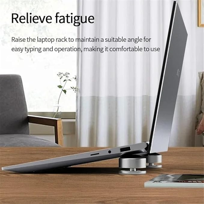 Laptop Stand Aluminum Portable Laptop Cooler Ball Stand Adjustable Invisible Laptop Cooling Foot Pad