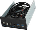 5.25 Inch Desktop PC Case Front Panel USB Hub 2x USB 3.0 2x USB 2.0 Ports HD Audio 20 Pin Connector