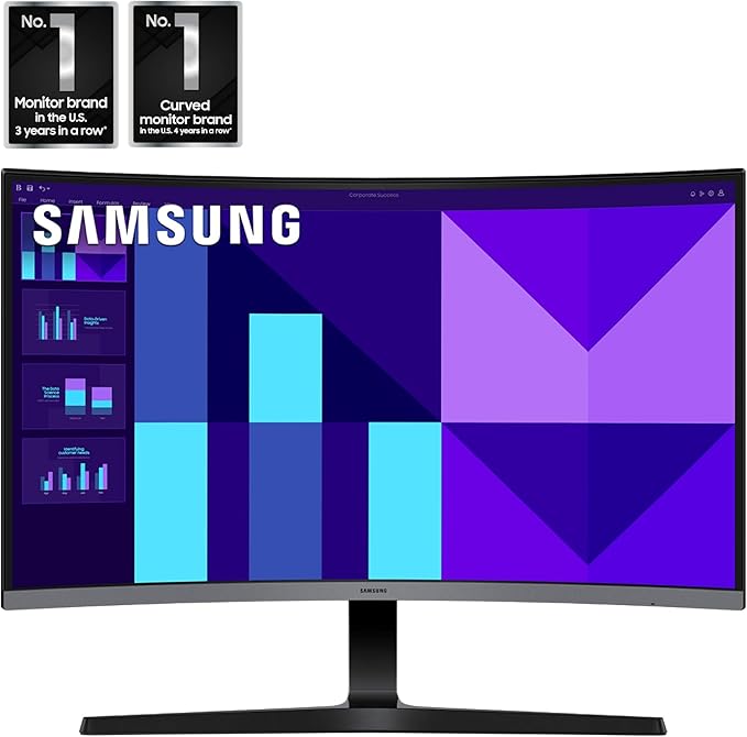 Samsung 27-inch S3 (S39GD) FHD 100Hz Curved Monitor Game Mode Eye Saver Mode Multiple Connectivity with HDMI Port Built-in Speakers LS27D396GANXZA 2025