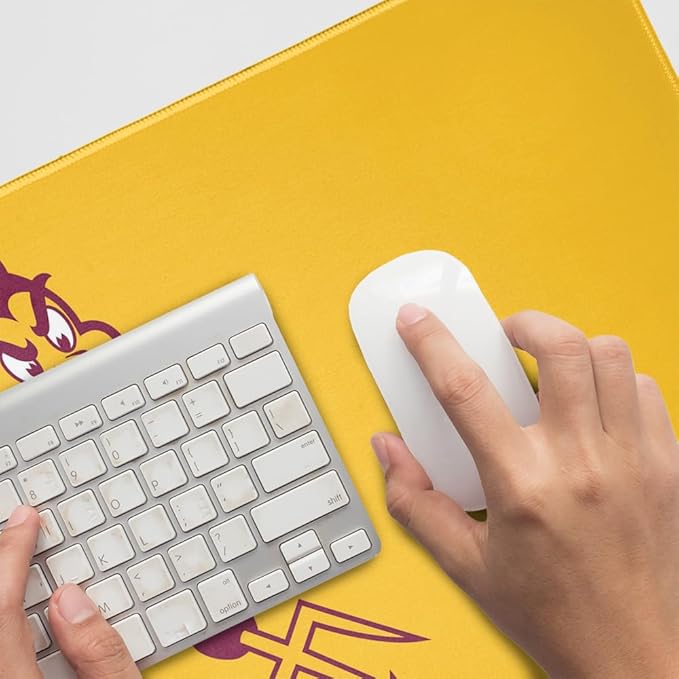 Arizona State University Sun Devils Primary Logo Large Gaming Mouse Pad Desk Mat with Stitched Edges Non-Slip Base for Gamer Home and Office 31.5 x 15.7