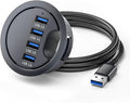 CY USB 3.0 Hub 4 Port USB 60mm Desk Grommet Splitter Dock Station Interface 5Gbps for Desktop PC