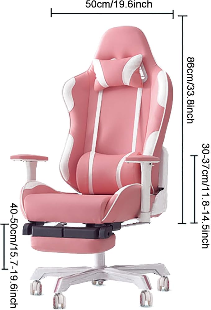 Office Chair Gaming Chair Computer Chair High Back Adjustable E-Sports Swivel Chair ReclinerRacing Office Computer Chair Andrgonomic Desk Chair with Lumbar PillowPU Leather Gaming Chair wi