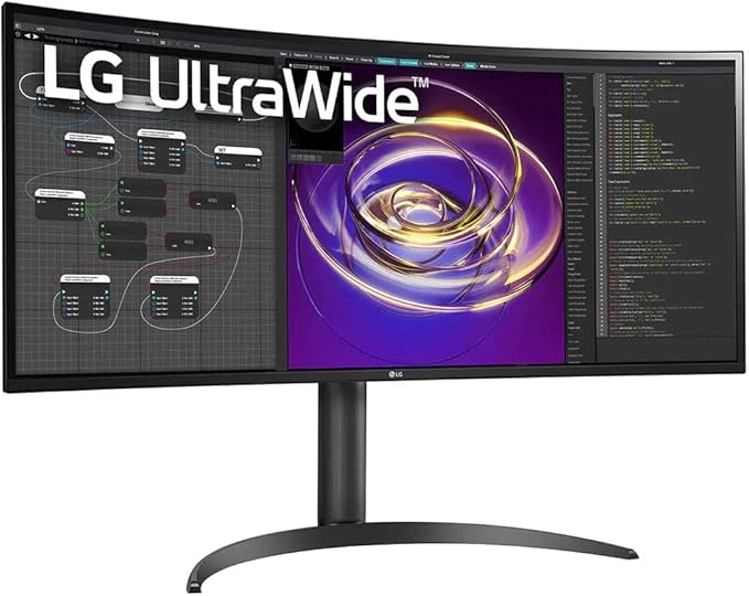 LG 34” 34BP85CN-B 21:9 QHD UltraWide™ Curved Monitor with HDR10 USB Type-C™ &amp AMD FreeSync™