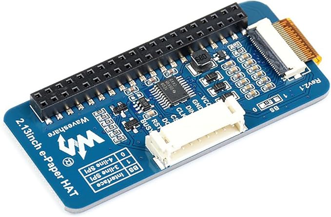 250x122 Resolution 2.13 Inch e-Paper Display HAT E-Ink Screen LCD Module SPI Interface with Embedded Controller for Raspberry Pi 2B 3B 3B+ 4B Zero Zero W/Ardui/STM32/Jetson Nano