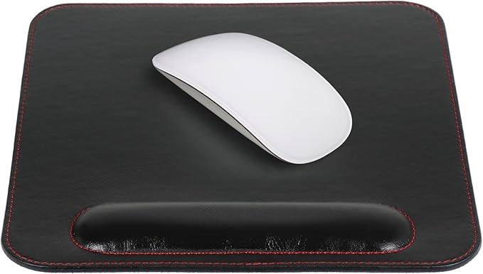 Londo Leather Mouse Pad with Wrist Rest – Ergonomic Support Non-Slip Base Smooth Surface