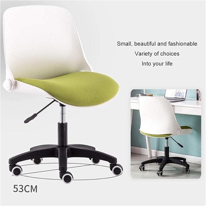 Office Gaming Computer Comfy Adjustable Height with Chrome Base Padded Swivel Folding Back for Restaurants/Cafes/Bar Multifunctional Stool/White Frame
