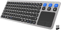Arteck Universal 2.4G Wireless and Bluetooth Touch TV Keyboard Multi-Device with Easy Media Control and Build-in Touchpad Keyboard for Smart TV TV Box TV-Connected Computer Mac HTPC