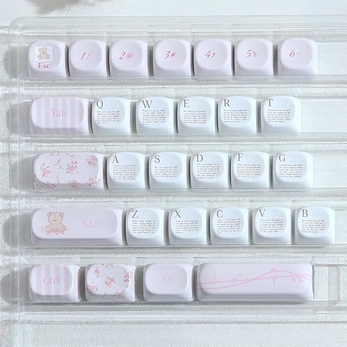 HE30 Rapid Trigger Gaming KeyboardOne-Handed Magnetic Switch Hall Effect RGB HotSwap Custom Mechanical Keyboard Adjustable Actuation8kHz Polling Rate Mini Macro Gasket Keypad (White-Bear)