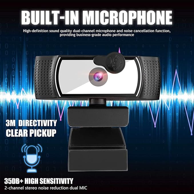 PC Webcam 4K Autofocus Web Mini Camera Laptop Tripod Cam Microphone Video Confe