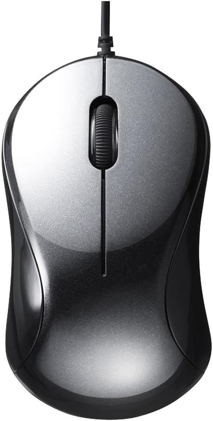 BUFFALO BSMBU108BK Wired BlueLED Silent USB 3-Button Mouse Black