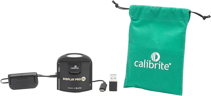 Calibrite Display Pro HL Monitor Calibration Colorimeter for LCD Mini LED and OLED Displays Measure Up to 3000 Nits PROFILER Software USB C w/Adapter Validation/Color Uniformity Tools