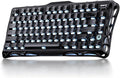 GravaStar Mercury K1 75% Wireless Mechanical Keyboard Aluminum Alloy Gaming Keyboard with Knob Hot Swappable Linear Switches Transparent Keycaps RGB Backlit 2.4GHz/BT5.0/USB for PC Gaming