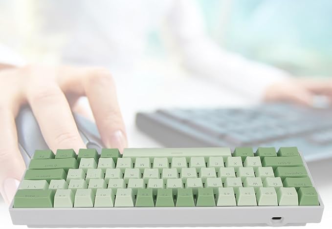Yoidesu Mechanical Keyboard USB C Wired Gaming Keyboard RGB Backlit 61 Keys Red Switch Computer Keyboard for 2000 ME 7 8 10 for HarmonyOS