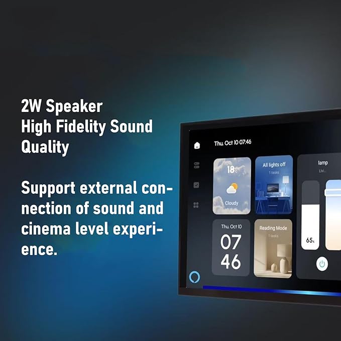 Zunate Smart Control Touch Screen 8 Inch 2G +16G Touch Screen Voice Control Player Easy Wall Mounted Installation smart Scene Wall Panel for Home