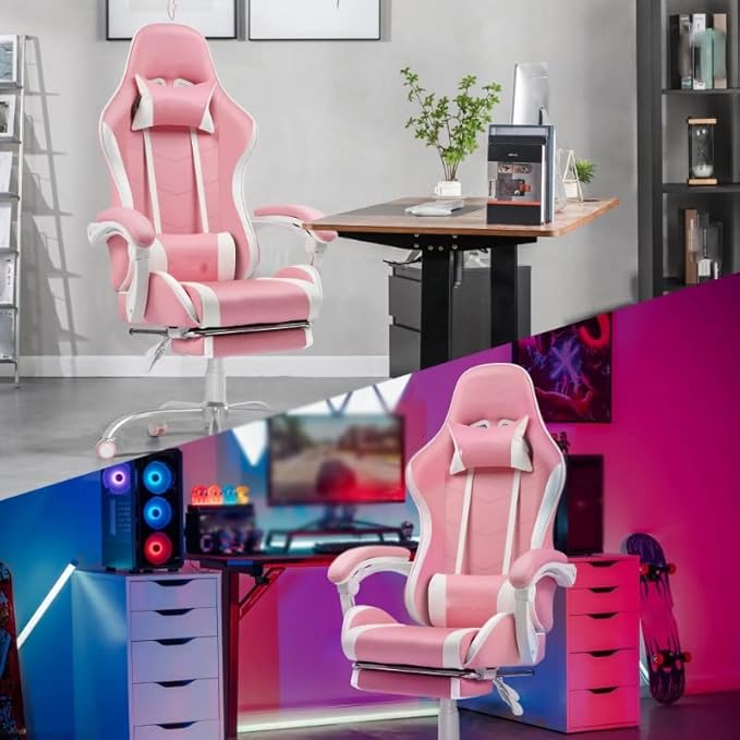 Office Chair Gaming Chair Computer Chair Office Game Chair Ergonomic Game Chair Adjustable Height Oblique Horizontal Office Chair (Color : Argento Size : Light Grey)