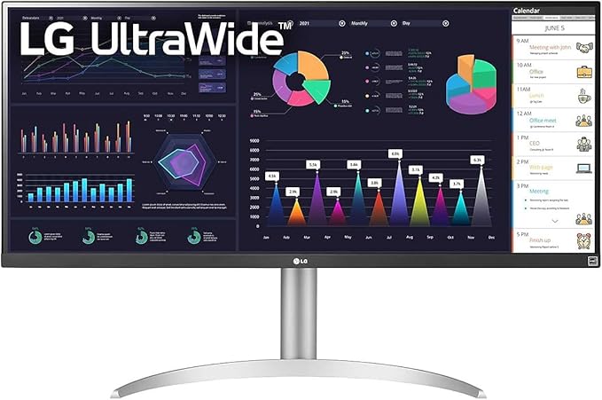 LG 34IN Monitor Curved 2560X1080 21:9 IPS HDMI 1.4 DP 1.4 USB-Type-C