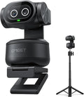 EMEET PIXY Dual-Camera AI-Powered PTZ Camera 4K with Tripod AI Tracking PDAF&ampAI Autofocus 0.2s 1/2.55'' Sony Sensor 3 Mics Presets 4K Webcam for Streaming OBS/Twitch/Switch 2 Compatible