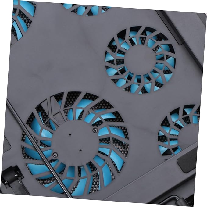 Adjustable Laptop Cooling Pad with Fans and Dual USB Ports RGB LED Light Effects Iron Hollow Shell for Efficient Heat Dissipation Suitable for Laptops Up to Silent Portable Cooler